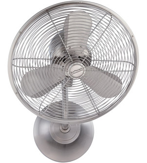 Bellows I 14'' 3-Blade Hard-wired Wall Fan in Brushed Polished Nickel w/ Brushed Polished Nickel (20|BW116BNK3-HW)