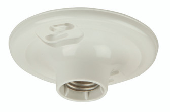 Plastic Keyless 1 Light Socket Lamp Holder in White (20|K212-P)