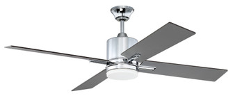 Teana 52'' 4-Blade Ceiling Fan in Chrome w/ Brushed Nickel/Walnut Blades; Light Kit Included (opt (20|TEA52CH4)