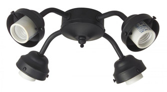Universal 4 Light Fitter in Flat Black (20|F400-FB-LED)