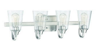 Grace 4 Light Vanity in Brushed Polished Nickel (Clear Seeded Glass) (20|41904-BNK-CS)
