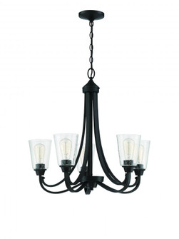 Grace 5 Light Chandelier in Espresso (Clear Seeded Glass) (20|41925-ESP-CS)