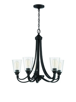 Grace 5 Light Chandelier in Espresso (Clear Seeded Glass) (20|41925-ESP-CS)