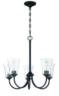 Gwyneth 5 Light Chandelier in Flat Black (20|50425-FB)