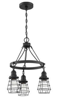 Thatcher 3 Light Down Chandelier in Flat Black (20|50623-FB)