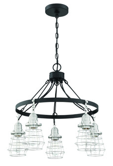 Thatcher 5 Light Chandelier in Flat Black/Brushed Polished Nickel (20|50625-FBBNK)