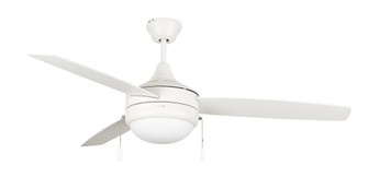 Phaze 3 52'' 3-Blade Ceiling Fan in White w/ White Blades; Integrated Light Kit (20|PHA52W3)