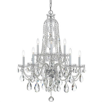 Traditional Crystal 10 Light Spectra Crystal Polished Chrome Chandelier (205|1110-CH-CL-SAQ)