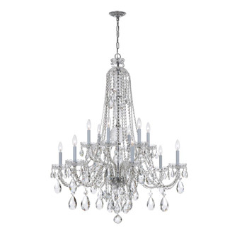 Traditional Crystal 37.5'' Swarovski Strass Crystal Polished Chrome Chandelier (205|1112-CH-CL-S)