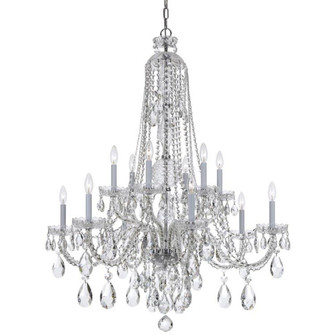 Traditional Crystal 12 Light Spectra Crystal Polished Chrome Chandelier (205|1112-CH-CL-SAQ)