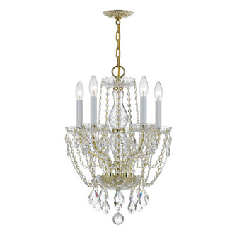 Traditional Crystal 14'' Hand Cut Crystal Polished Brass Chandelier (205|1129-PB-CL-MWP)