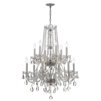 Traditional Crystal 26.5'' Hand Cut Crystal Polished Chrome Chandelier (205|1137-CH-CL-MWP)