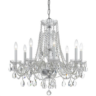 Traditional Crystal 8 Light Swarovski Strass Crystal Polished Chrome Chandelier (205|1138-CH-CL-S)