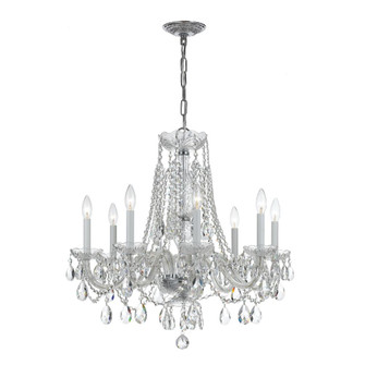 Traditional Crystal 26'' Swarovski Spectra Crystal Polished Chrome Chandelier (205|1138-CH-CL-SAQ)