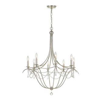 Metro 8 Light Crystal Beads Antique Silver Chandelier (205|428-SA)