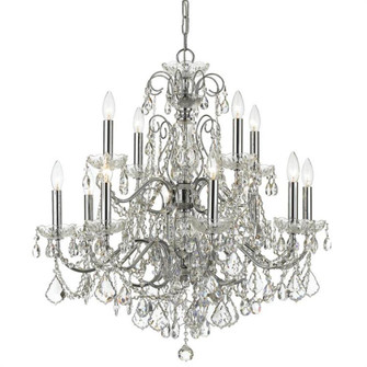 Imperial 12 Light Swarovski Strass Crystal Polished Chrome Chandelier (205|3228-CH-CL-S)