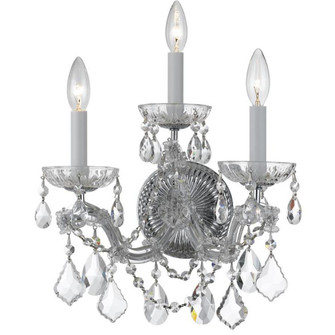 Maria Theresa 3 Light Hand Cut Crystal Polished Chrome Sconce (205|4403-CH-CL-MWP)