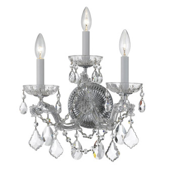 Maria Theresa 3 Light Spectra Crystal Polished Chrome Sconce (205|4403-CH-CL-SAQ)