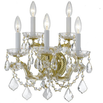 Maria Theresa 5 Light Swarovski Strass Crystal Gold Sconce (205|4404-GD-CL-S)