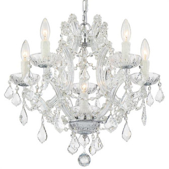 Maria Theresa 6 Light Hand Cut Crystal Polished Chrome Chandelier (205|4405-CH-CL-MWP)