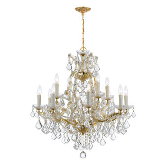 Maria Theresa 28'' Hand Cut Crystal Gold Chandelier (205|4412-GD-CL-MWP)