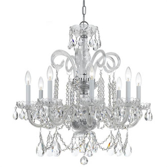 Traditional Crystal 8 Light Spectra Crystal Polished Chrome Chandelier (205|5008-CH-CL-SAQ)