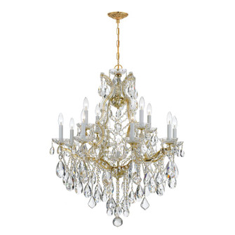 Maria Theresa 28'' Hand Cut Crystal Gold Chandelier (205|4413-GD-CL-MWP)