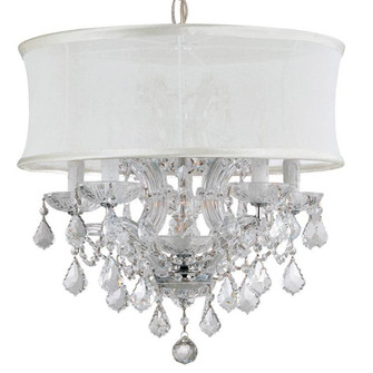 Brentwood 6 Light Crystal Polished Chrome Drum Shade Chandelier (205|4415-CH-SMW-CLM)