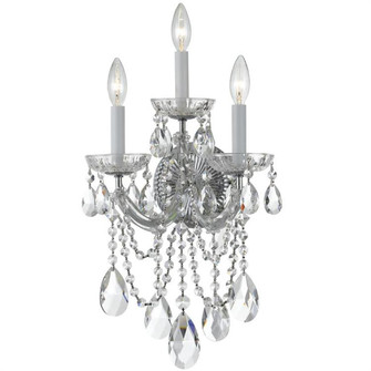 Maria Theresa 3 Light Hand Cut Crystal Polished Chrome Sconce (205|4423-CH-CL-MWP)