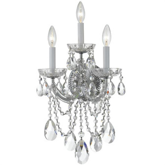 Maria Theresa 3 Light Swarovski Strass Crystal Polished Chrome Sconce (205|4423-CH-CL-S)