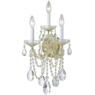 Maria Theresa 3 Light Hand Cut Crystal Gold Sconce (205|4423-GD-CL-MWP)