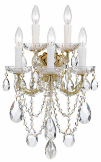 Maria Theresa 5 Light Swarovski Strass Crystal Gold Sconce (205|4425-GD-CL-S)