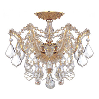 Maria Theresa 13.5'' Swarovski Spectra Crystal Gold Semi Flush Mount (205|4430-GD-CL-SAQ)