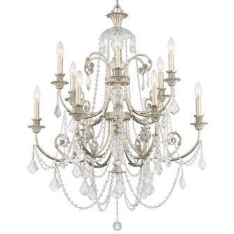 Regis 12 Light Hand Cut Crystal Olde Silver Chandelier (205|5119-OS-CL-MWP)