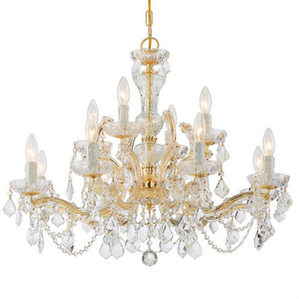 Maria Theresa 12 Light Hand Cut Crystal Gold Chandelier (205|4479-GD-CL-MWP)