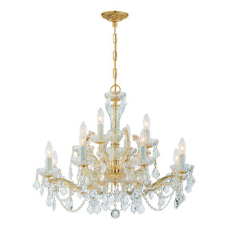 Maria Theresa 29'' Swarovski Strass Crystal Gold Chandelier (205|4479-GD-CL-S)