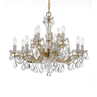 Maria Theresa 12 Light Spectra Crystal Gold Chandelier (205|4479-GD-CL-SAQ)