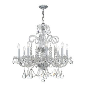 Traditional Crystal 27'' Hand Cut Crystal Polished Chrome Chandelier (205|5008-CH-CL-MWP)