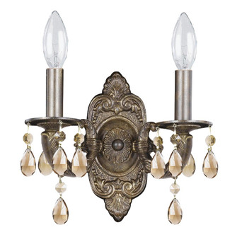 Paris Market 10'' Golden Teak Hand Cut Crystal Venetian Bronze Sconce (205|5022-VB-GT-MWP)