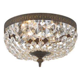Waltham 10'' Swarovski Spectra Crystal English Bronze Flush Mount (205|710-EB-CL-SAQ)