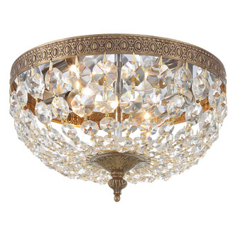 Waltham 10'' Clear Hand Cut Olde Brass Flush Mount (205|710-OB-CL-MWP)