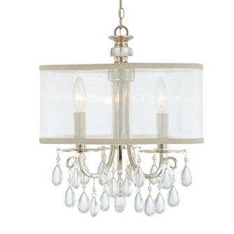 Hampton 3 Light Polished Chrome Clear Crystal Drum Shade Mini Chandelier (205|5623-CH)