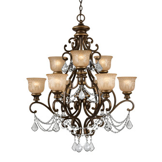 Norwalk 9 Light Swarovski Strass Crystal Bronze Umber Chandelier (205|7509-BU-CL-S)