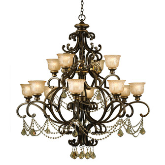 Norwalk 48'' Golden Teak Hand Cut Crystal Bronze Umber Chandelier (205|7512-BU-GT-MWP)