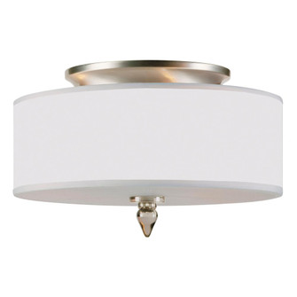Luxo 14'' Drum Shade Satin Nickel Semi Flush Mount (205|9503-SN)