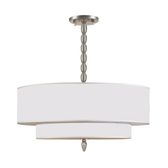 Luxo 26'' Drum Shade Satin Nickel Chandelier (205|9507-SN)