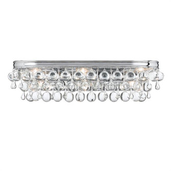 Calypso 6 Light Crystal Teardrop Polished Chrome Bathroom Vanity (205|133-CH)
