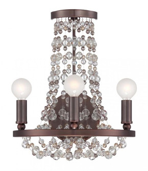 Channing 3 Light Hand Cut Crystal Chocolate Bronze Sconce (205|1542-CB-MWP)