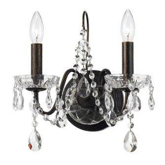 Butler 2 Light Hand Cut Crystal English Bronze Sconce (205|3022-EB-CL-MWP)