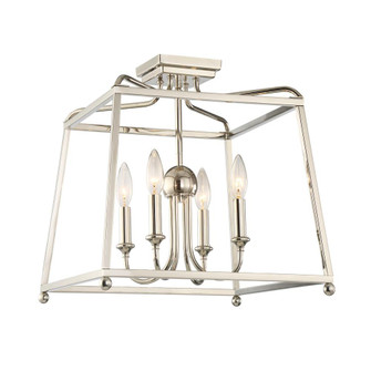 Libby Langdon Sylvan 16'' Polished Nickel Semi Flush Mount (205|2243-PN_NOSHADE)